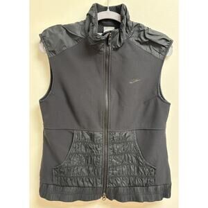 Nike Fit Therma Sportswear Nylon Women's Vest Jacket Size Small Black